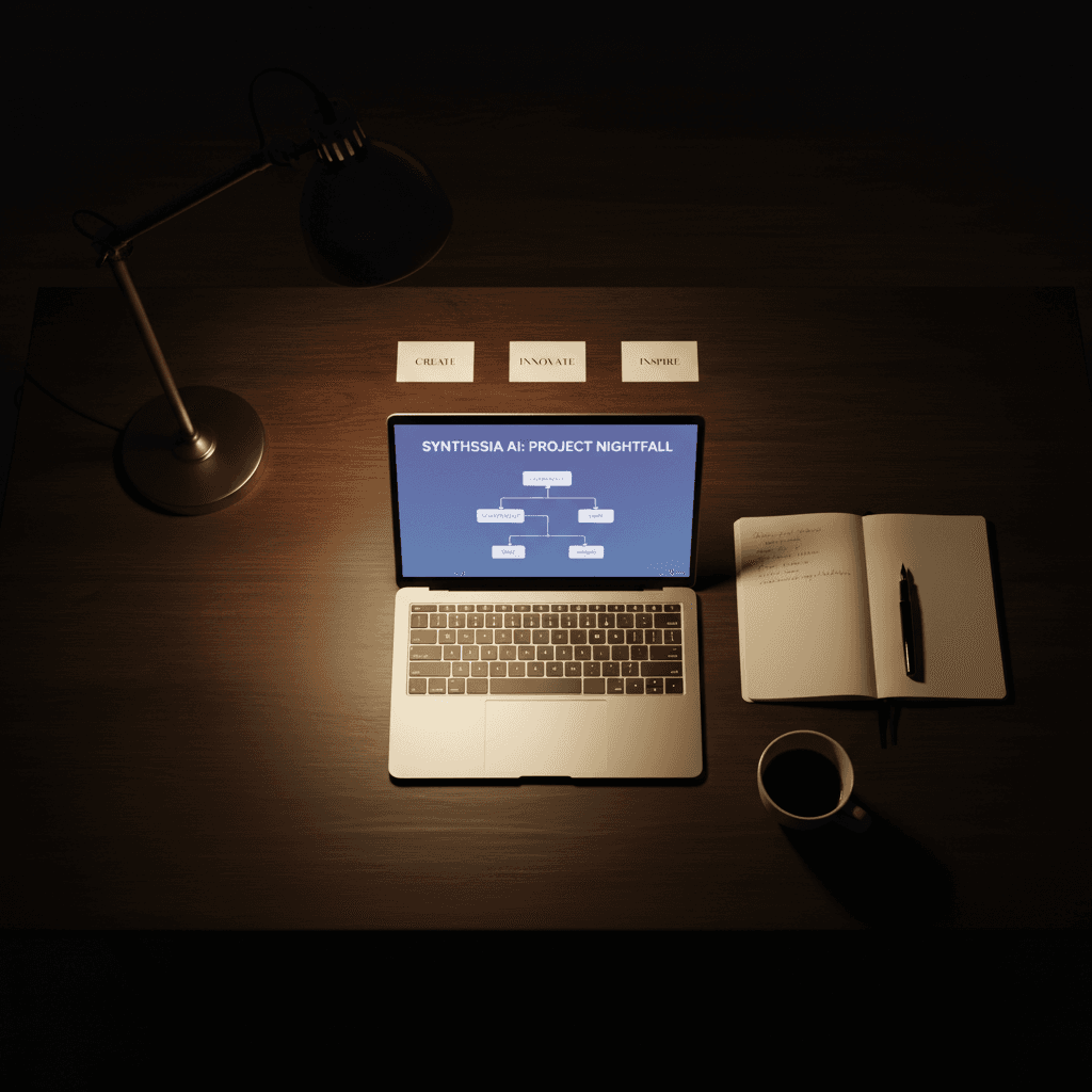 Notebook, pencils, and USB drive on a table